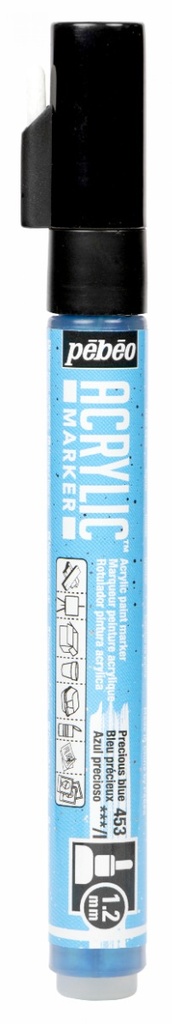 Marqueur Peinture DecoMarker 1.2MM Bleu Precision - Pébéo