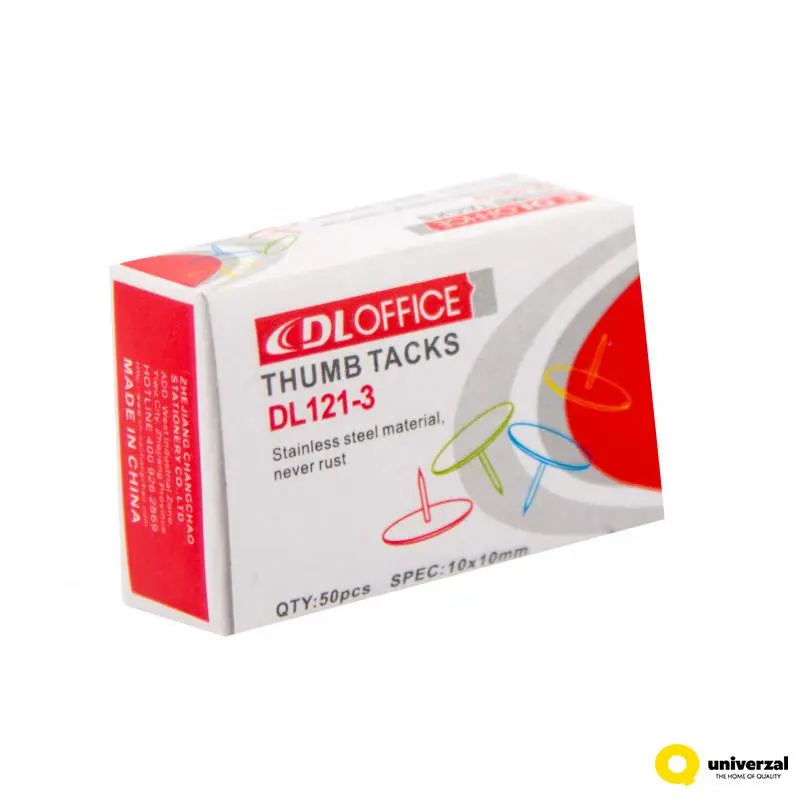 Paquet De 50 Punaises Couleur - DLOFFICE