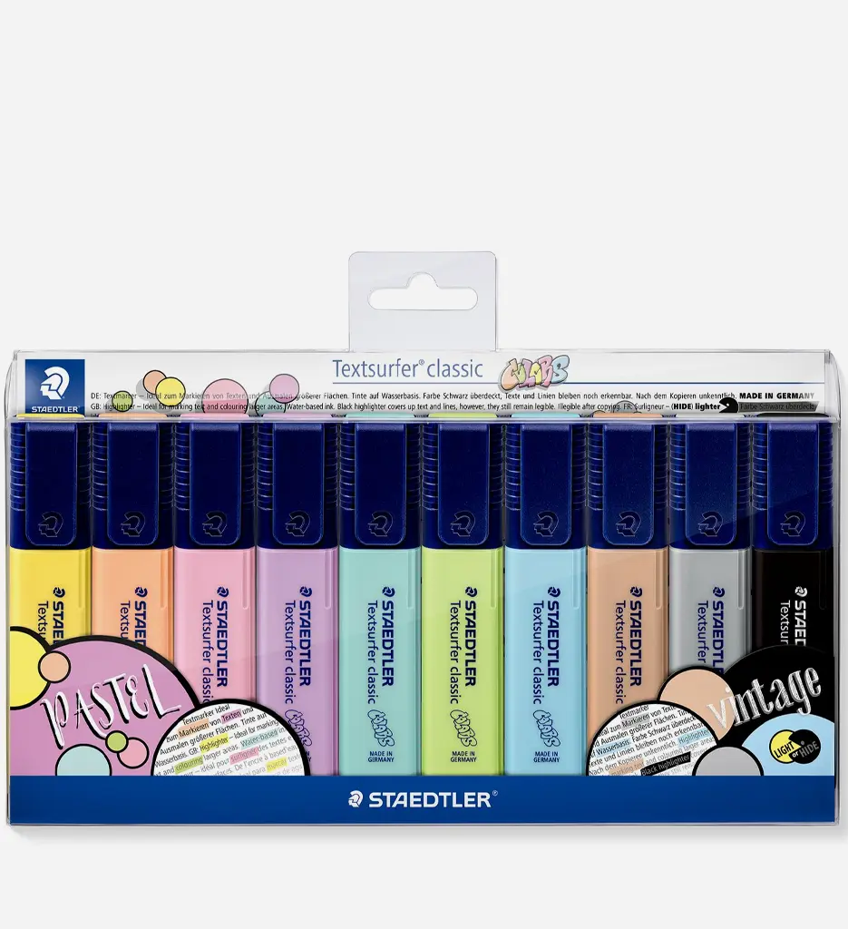 Pochette de 10 surligneurs Assorties - STAEDTLER