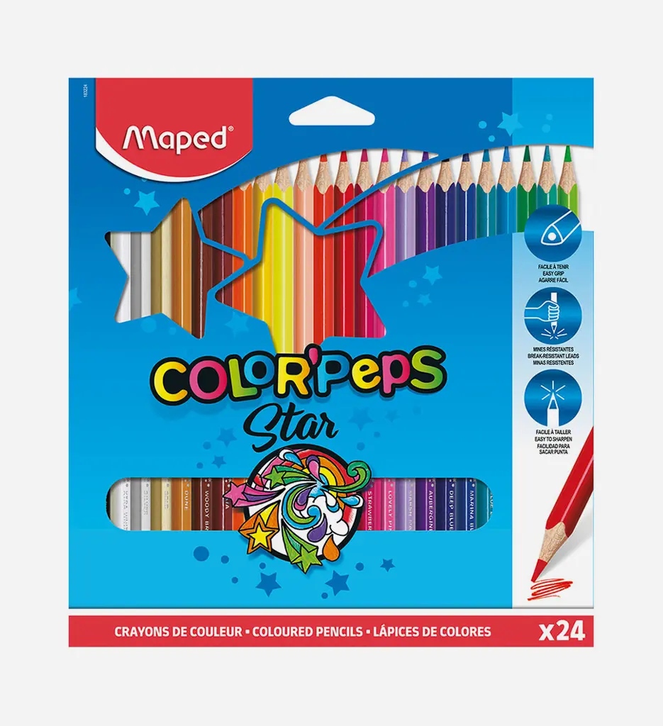 Pochette de 24 crayons de couleur Color'Peps - Maped 