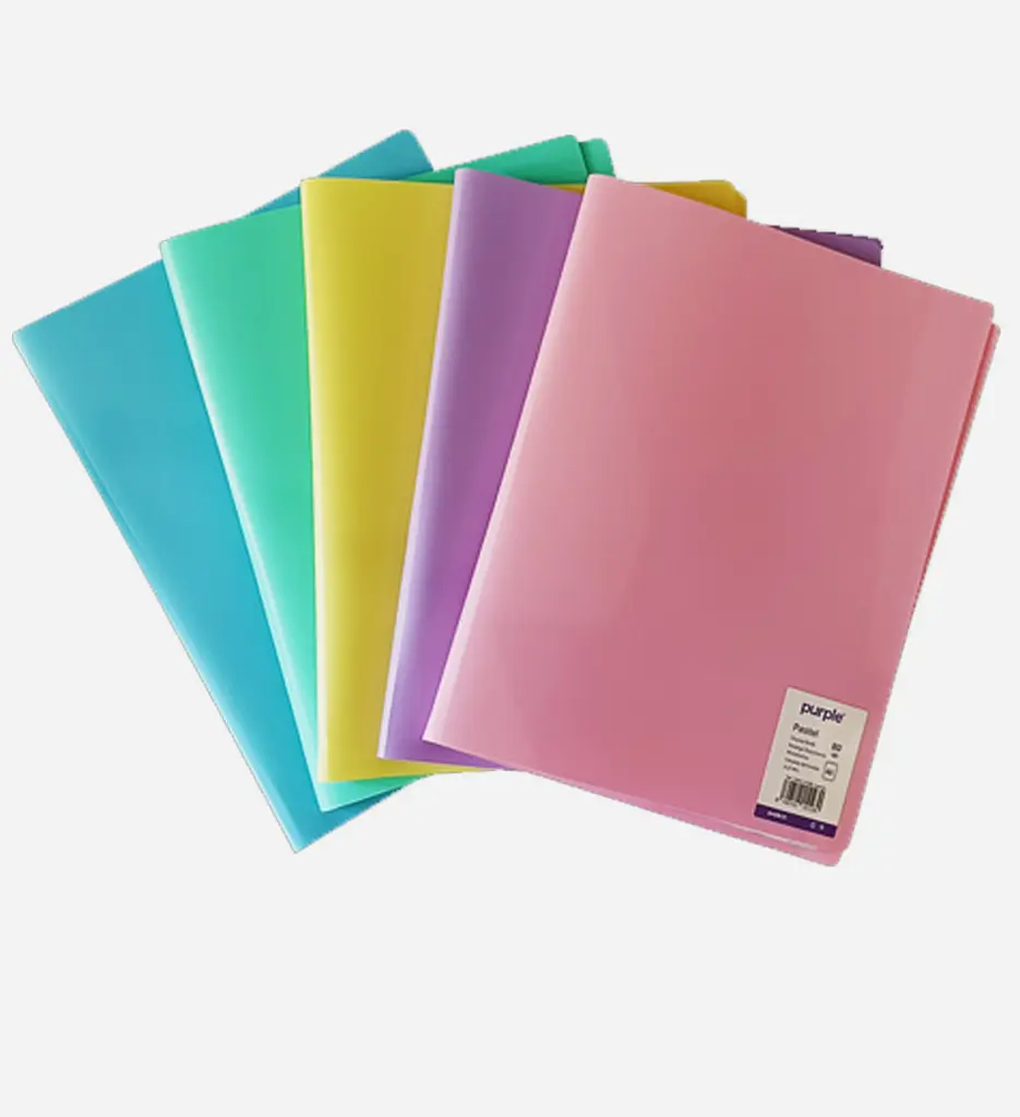 Protège Documents Pastel 20 vues - Purple