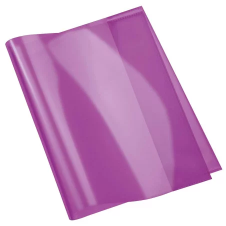 Protège-Cahier En PVC Cristal 17x22 cm, Violet - Purple