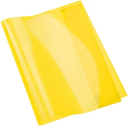 Protège-cahier en PVC Cristal A4 - Jaune
