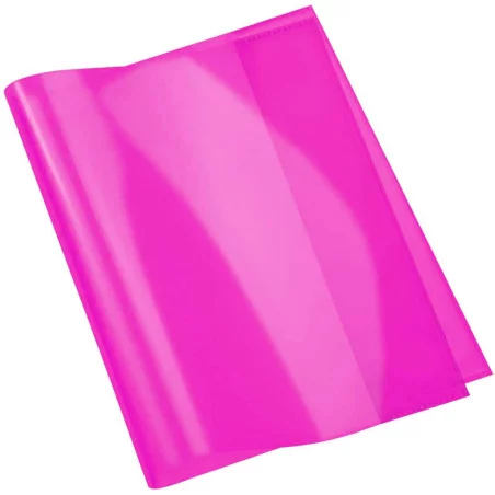 Protège-cahier en PVC Cristal A4 - Rose