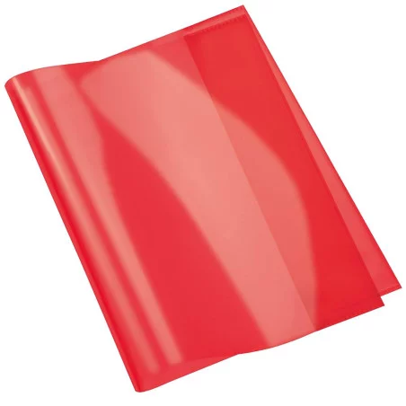 Protège-cahier en PVC Cristal A4 - Rouge