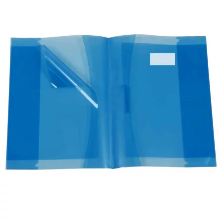 Protège-cahier en PVC Glossy 17x22cm - Bleu