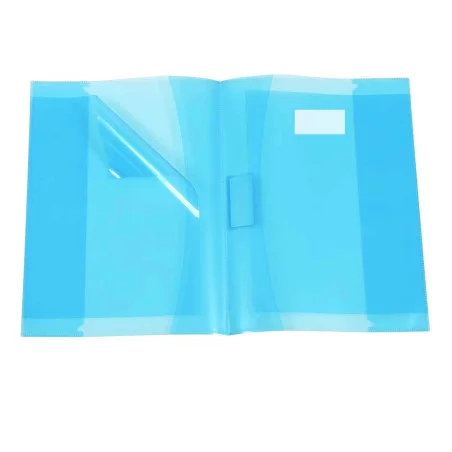 Protège-cahier en PVC Glossy 17x22cm - Bleu clair