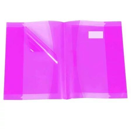 Protège-cahier en PVC Glossy 17x22cm - Rose