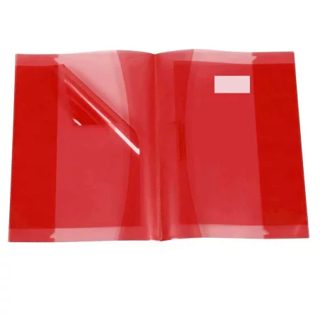 Protège-cahier en PVC Glossy 17x22cm - Rouge
