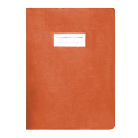 Protège-cahier en PVC LINO 17x22cm - Orange
