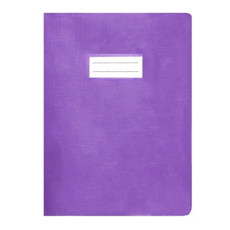 Protège-cahier en PVC LINO A4 - Violet