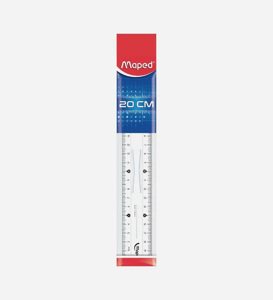 Règle double décimètre en plastique avec poignée - Maped
