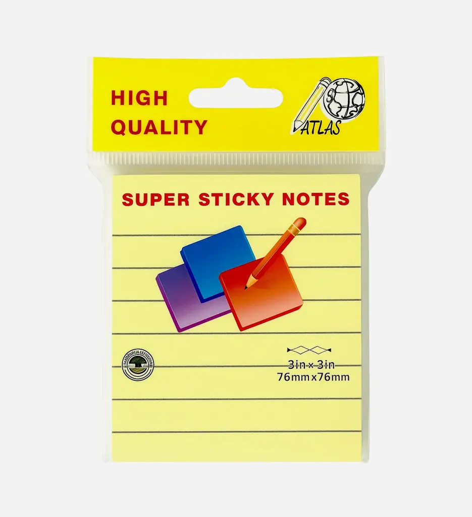 Stick note fluo 76x76 Jaune