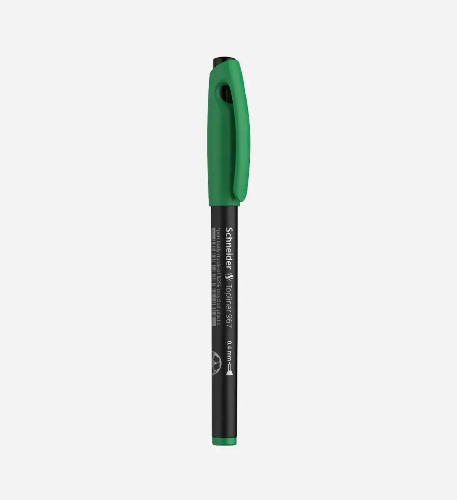 Stylo Pointe Fine Topliner 967 Vert - Schneider