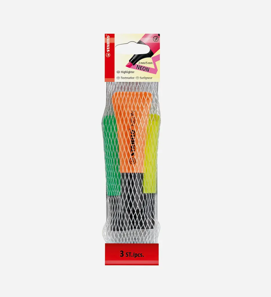 Pochette de 3 Surligneurs Fluo NEON 72/3-2 - Stabilo