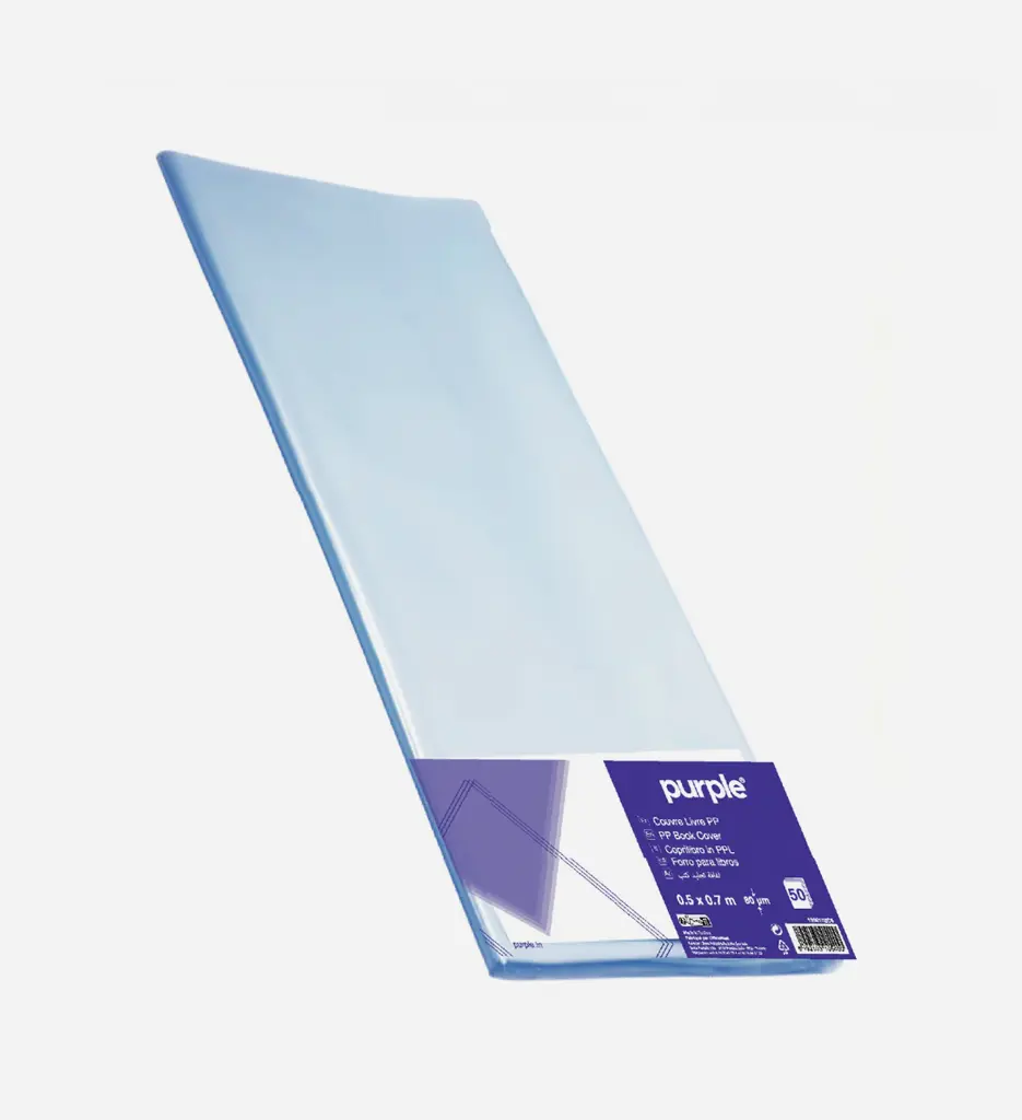 Couvre livre en PP 70x50cm 80Mic - Purple