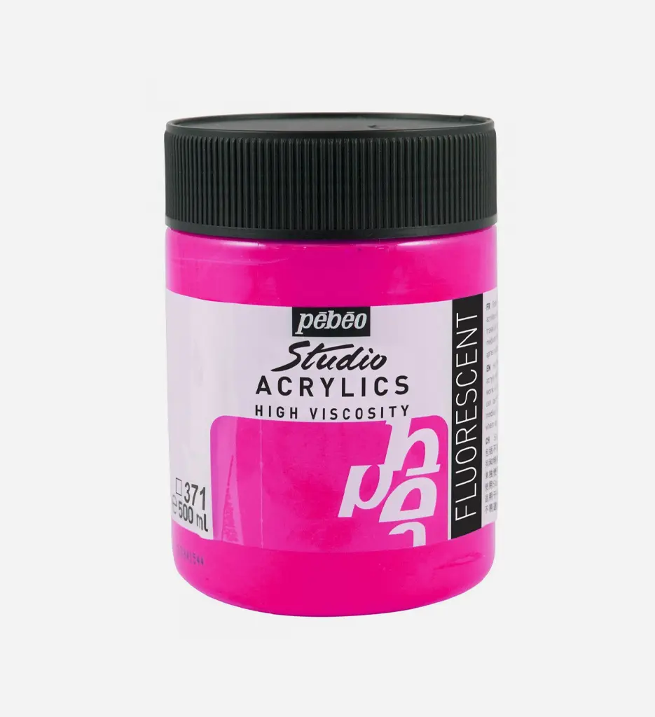 Acrylique Studio 500Ml Fluo Rose - Pébéo