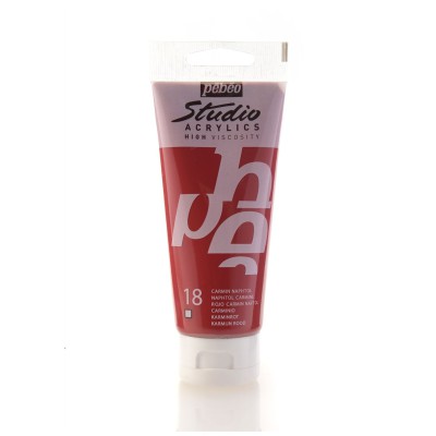 Acrylique Studio High Viscosity 100Ml Carmin De  Naples - Pébéo 
