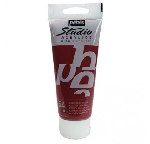 Acrylique Studio High Viscosity 100Ml Cramoisie D'Alizarine - Pébéo 