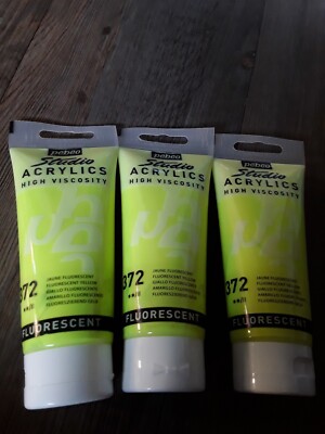 Acrylique Studio High Viscosity 100Ml Fluo Jaune - Pébéo 