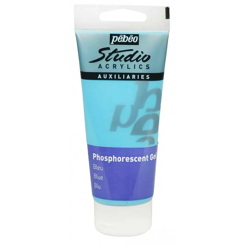 Acrylique Studio High Viscosity 100Ml Gel Phosphorescent Bleu - Pébéo 