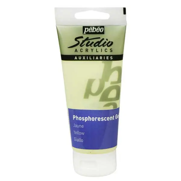 Acrylique Studio High Viscosity 100ML Gel Phosphorescent Jaune - PEBEO 