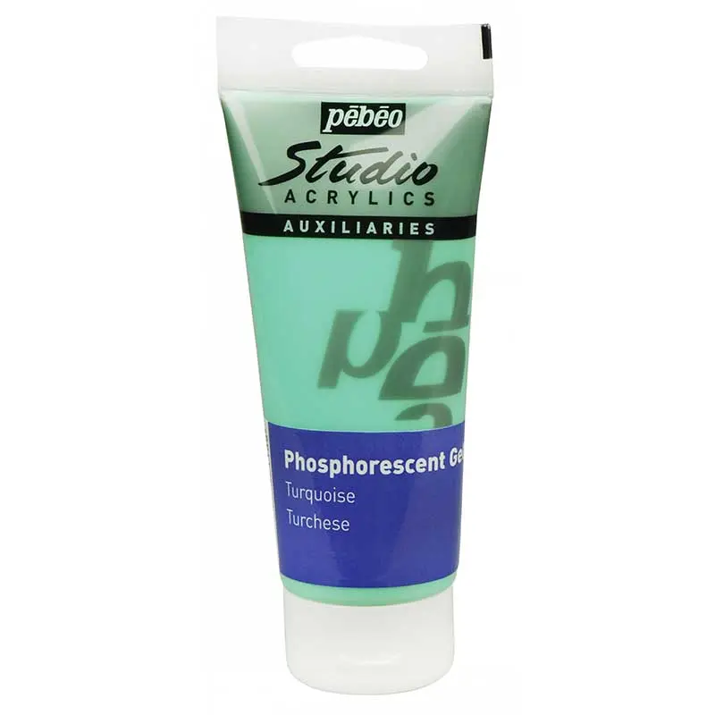 Acrylique Studio High Viscosity 100ML Gel Phosphorescent Turquoise - PEBEO 