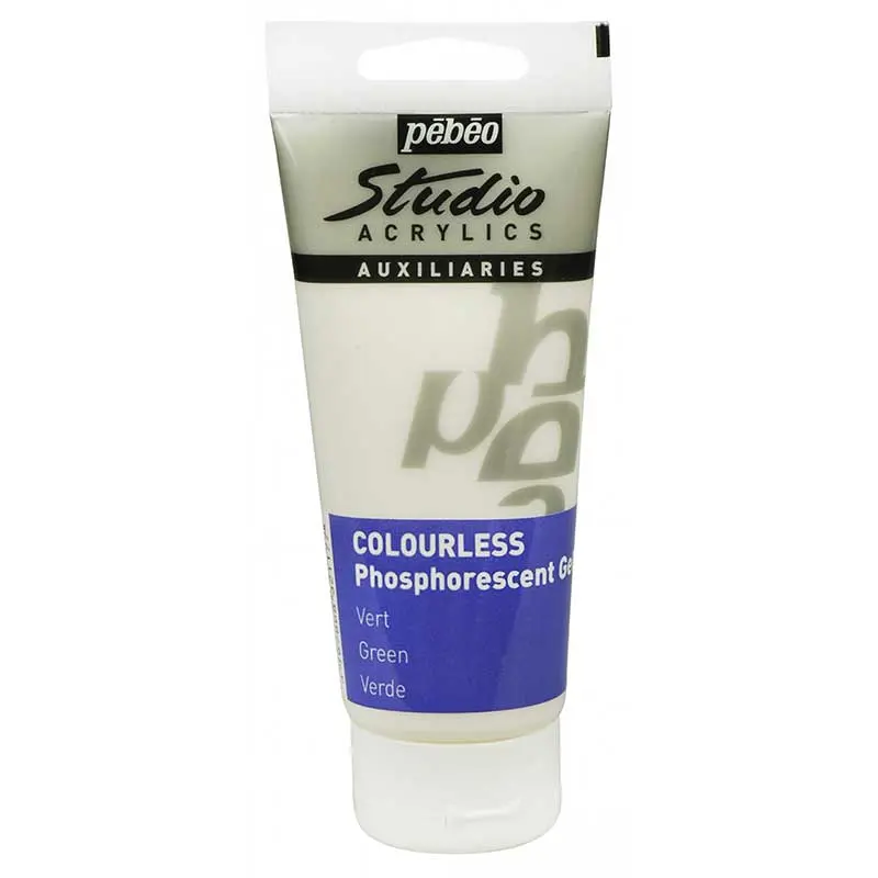 Acrylique Studio High Viscosity 100Ml Gel Phosphorescent Vert - Pébéo 