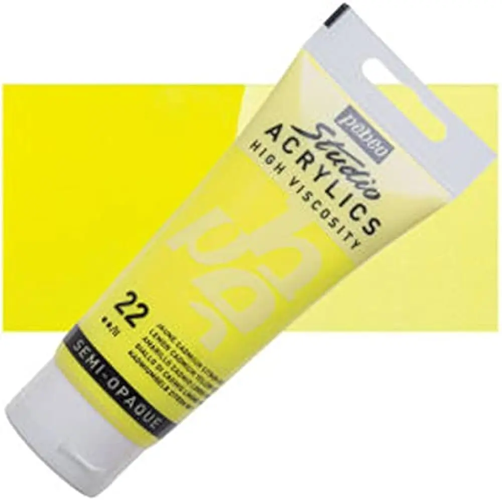 Acrylique Studio High Viscosity 100ML Jaune Cadmium Clair - PEBEO                                                                                                                                