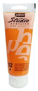 Acrylique Studio High Viscosity 100Ml Jaune Cadmium Foncé - Pébéo
