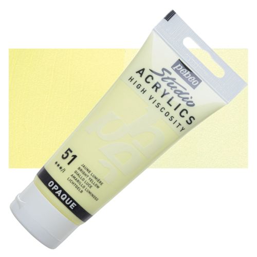Acrylique Studio High Viscosity 100ML Jaune Lumière - PEBEO