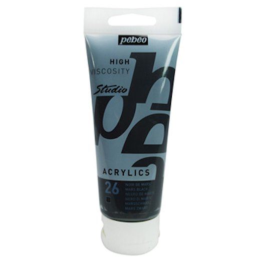 Acrylique Studio High Viscosity 100Ml Noir Mars - Pébéo 