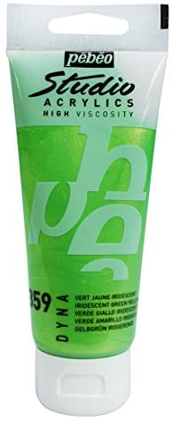 Acrylique Studio High Viscosity 100ML Vert Jaune Iridescent - PEBEO