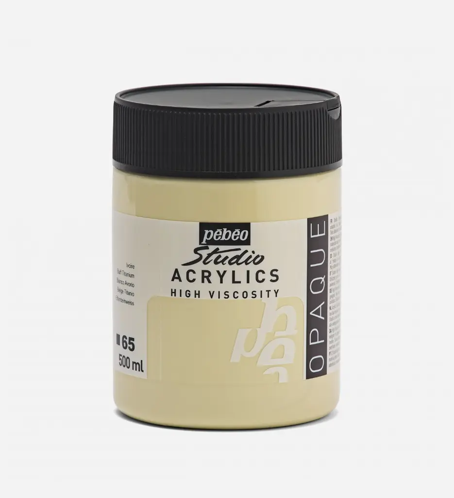 Acrylique Studio High Viscosity 500Ml Blanc Ivoire - Pébéo 