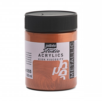 Acrylique Studio High Viscosity 500Ml Cuivre - Pébéo