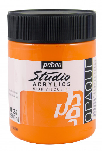 Acrylique Studio High Viscosity 500ML Orange Cadmium Imitation - PEBEO