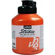 Acrylique Studio High Viscosity 500ML Orange Jaune Iridescent - Pébéo
