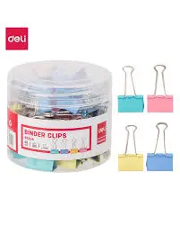 Boite De 40 Pince à Clips 19mm Couleur - Deli