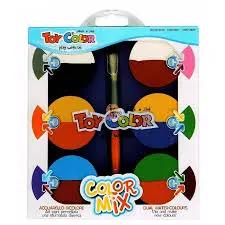 Boite de 06 Aquarelle Diam 57cm avec pinceau TOY COLOR