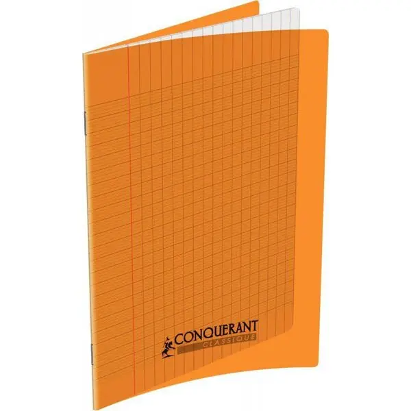Cahier Piqué 96P 17x22 90Gr PP Orange - CONQUERANT