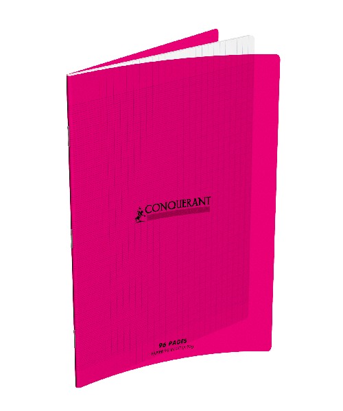 Cahier Piqué 96P 24x32 90Gr PP Rose - CONQUERANT