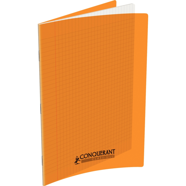 Cahier Piqué 96P A4 90Gr PP Orange - CONQUERANT