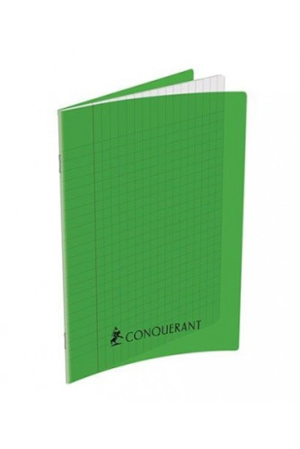 Cahier Piqué 192P 17X22 70Gr PP Vert - CONQUERANT