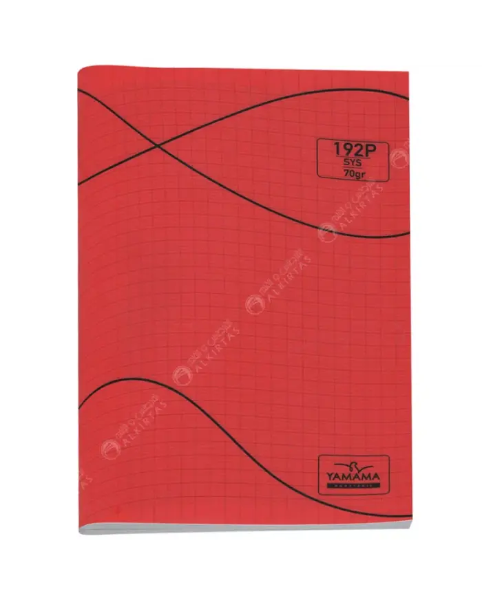 Cahier Piqué BMV 192P A4 PP 70Gr Rouge - YAMAMA
