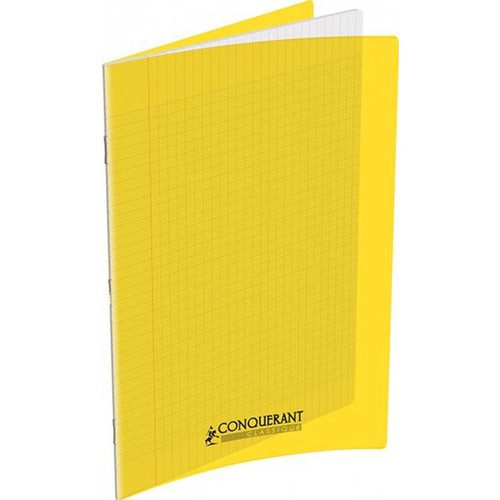 Cahier Piqué 96P 24x32 90Gr PP Jaune - Conquérant