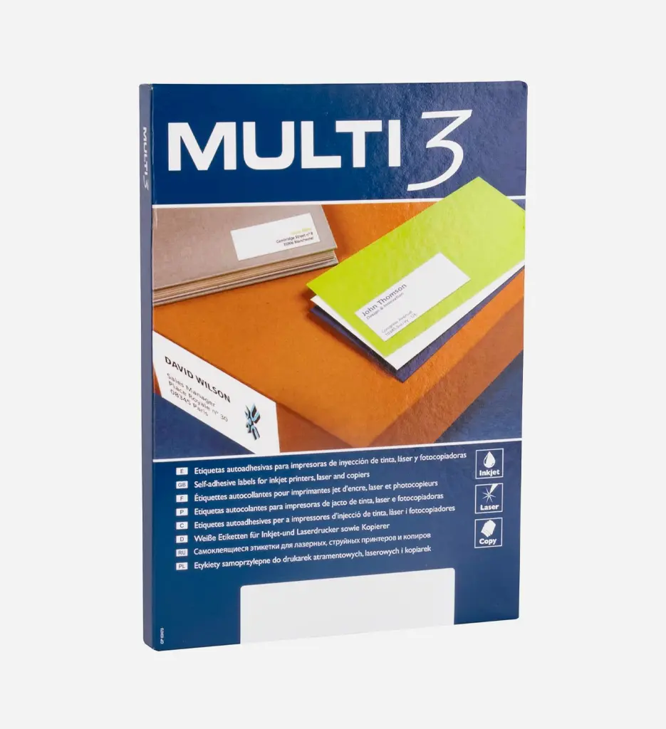 Etiquette Blanche A4/1 - MULTI3