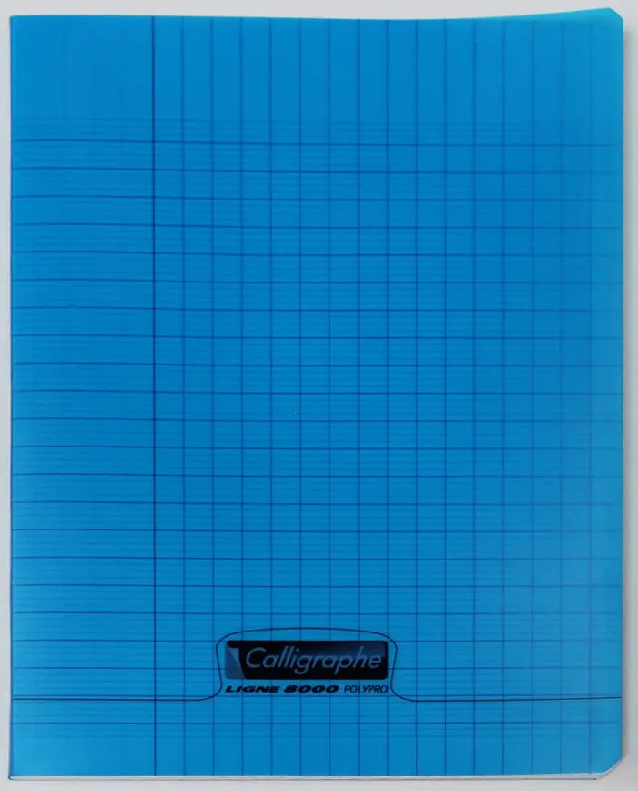 Cahier Piqué 96P 17x22 90Gr PP Bleu - CONQUERANT
