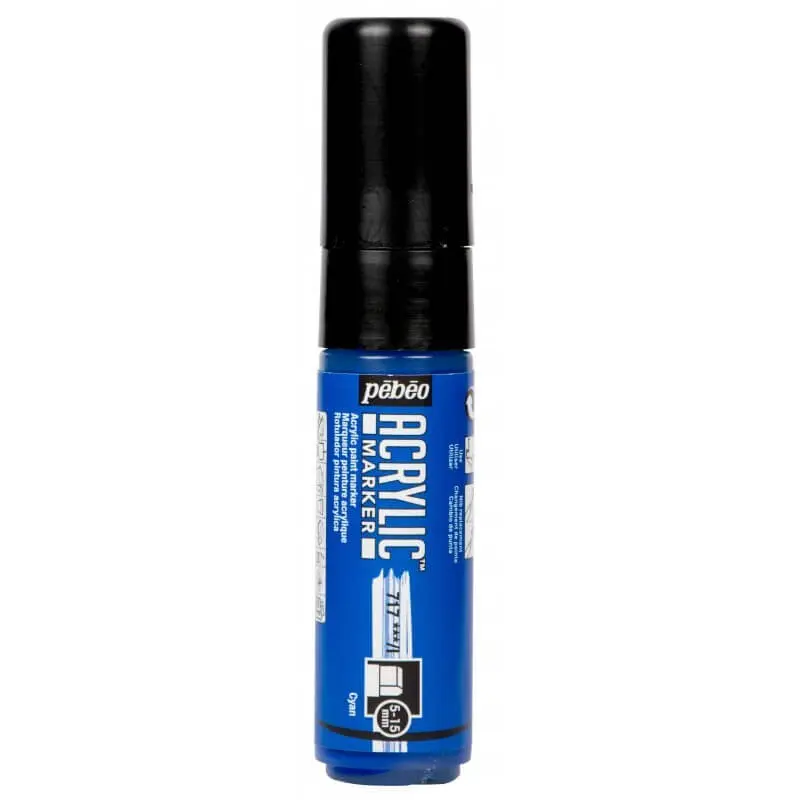 Marqueur Peinture Acrylique 5-15MM Cyan - PEBEO