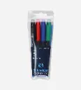 Pochette 4 Stylos Pointe Fine Topliner  Assorties - SCHNEIDER