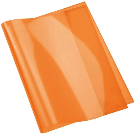 Protège-Cahier En PVC Cristal 17x22 cm, Orange - Purple